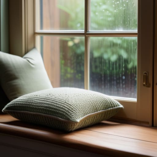 The "Window Seat" Hack using floor cushions.