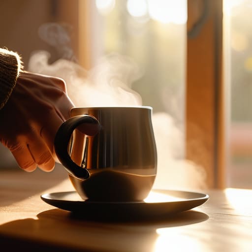 A Single-Tasking Coffee Break in quiet kitchen.