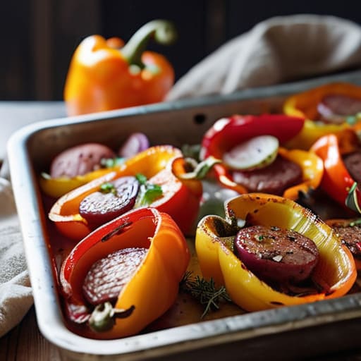 Sheet Pan Sausage and Veggies dinner.