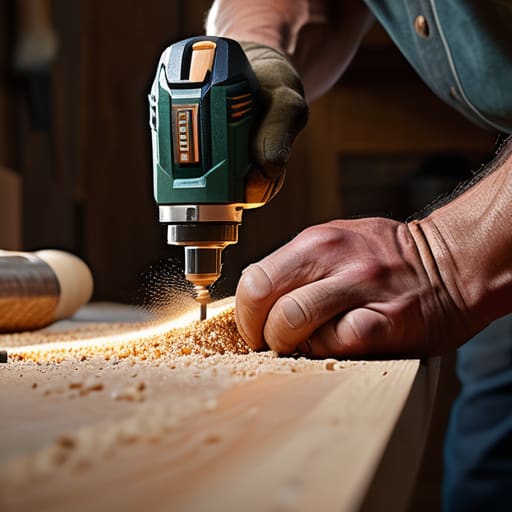 Using a drill for Getting It Done.