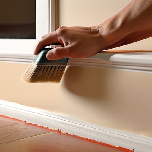 Reaching the finish line of room painting.