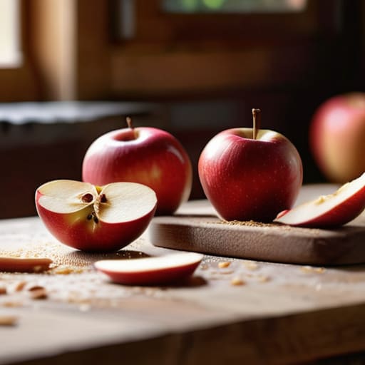 Crunchy Apple Slices and Nut Butter snack.