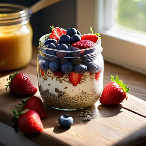 Preparing The Overnight Oats Strategy breakfast.