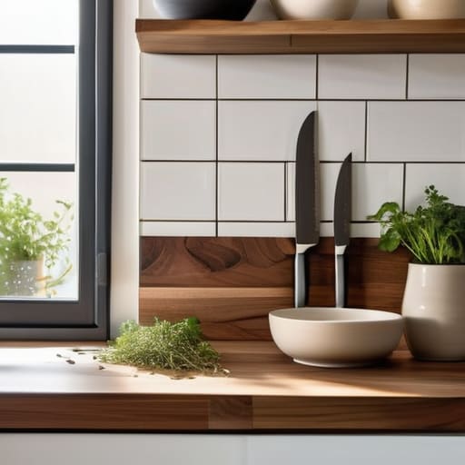 Utilize vertical space with floating shelves.