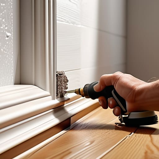 Sealing cracks and crevices to block their entry.