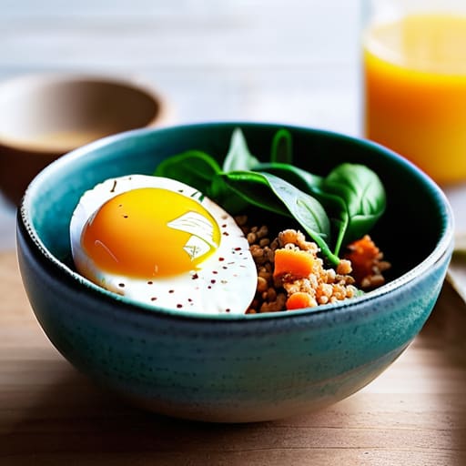 The "Everything" Grain Bowl with quinoa.