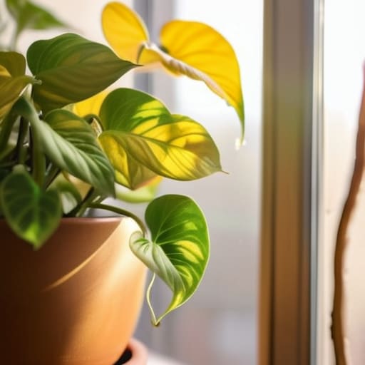 Wilted leaves of The Forgiving Pothos.