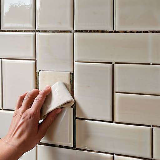 Tiling a beautiful backsplash, finishing strong.